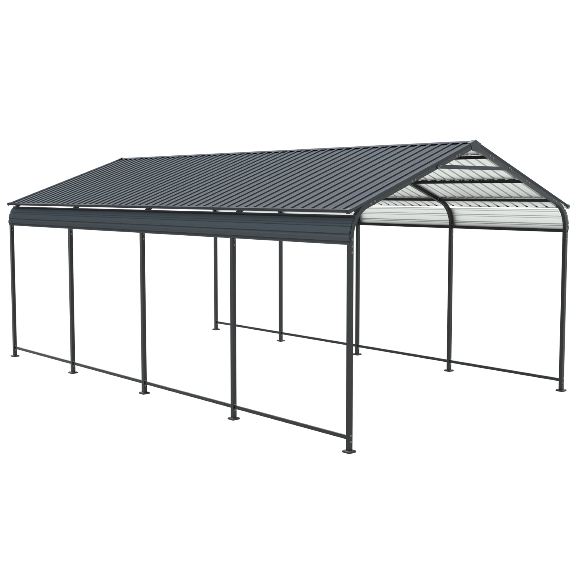 Leumius 12 x 21 FT Carport, Heavy Duty Carport with Galvanized Steel Roof and Frame, Metal Carport Large Garage for Driveway Car, Truck