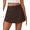 Espresso Brown, variant on PINSPARK Tennis Skirts for Women V-Waisted Athletic Skort Quick Dry Golf Skirts with 2 Pockets Shorts