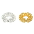 thumbnail image 1 of 2 anillos de masaje sensorial para dedos para adolescentes y adultos, reductor de estrés silencioso Irfora 2pcs/Oro y plata, 1 of 5