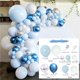 thumbnail image 1 of Conjunto de cadena de globos de látex con diseño de océano azul para decoración de cumpleaños, suministros para fiestas, 1 of 4