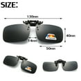 thumbnail image 5 of 2PCS Polarized Clip on Glasses Polarized Lens Clip Glasses Clip-on Sunglasses Anti Glare Vision Polarized Clip UV400 Rimless Flip Up Anti Glare Driving Glasses + Glasses Holder for Car Sun Visor, 5 of 7