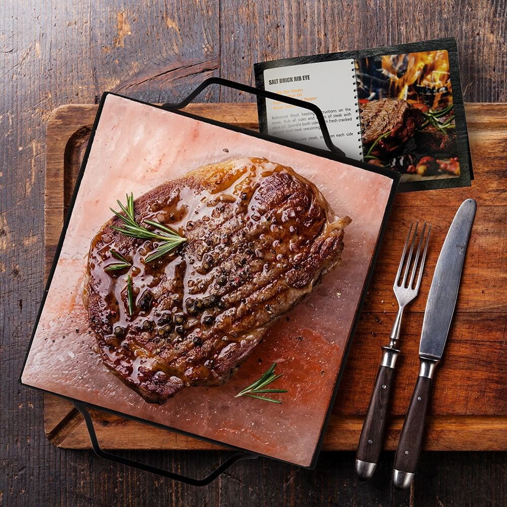 Himalayan Rock Salt Block Cooking Plate/slab Set