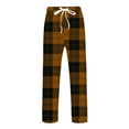 thumbnail image 5 of Delayuji Business Casual Pants for Men Fashion Men's Casual Plaid Loose Sports Plaid Pajama Pants Pants Men's Casual Pants Mens Casual Pants Orange S, 5 of 5