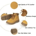 thumbnail image 5 of Meckior Toddler Girls Boys Boots Winter Snow Combat Booties Lace Up Casual Shoes for Little Kids, 5 of 8