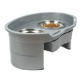 thumbnail image 2 of 2 Stainless Steel Adjustable Elevated Dog Cat Food Water Bowls Feeder Stand Set - Gray, 2 of 8