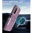 thumbnail image 6 of for Samsung Galaxy A03S Case, with Tempered Glass Screen Protector, Dust Proof Port Cover, Full Body Protection Rubber Cover Phone Case for Samsung Galaxy A03S/A02S, Pink/Purple, 6 of 16