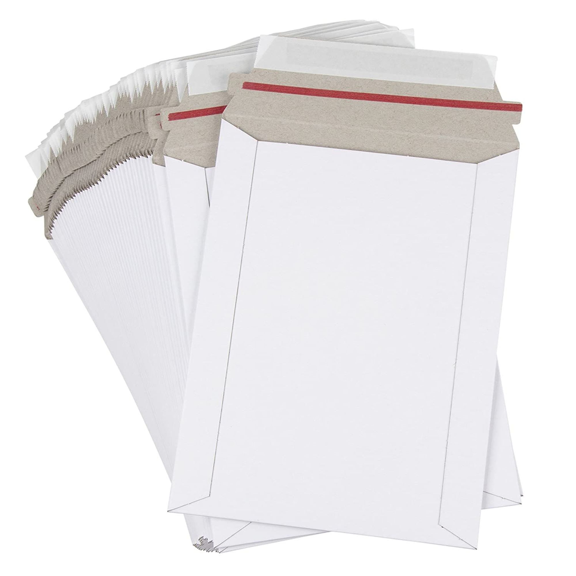 Rigid Mailers 100Pack Stay Flat Photo Document Mailers, SelfSeal