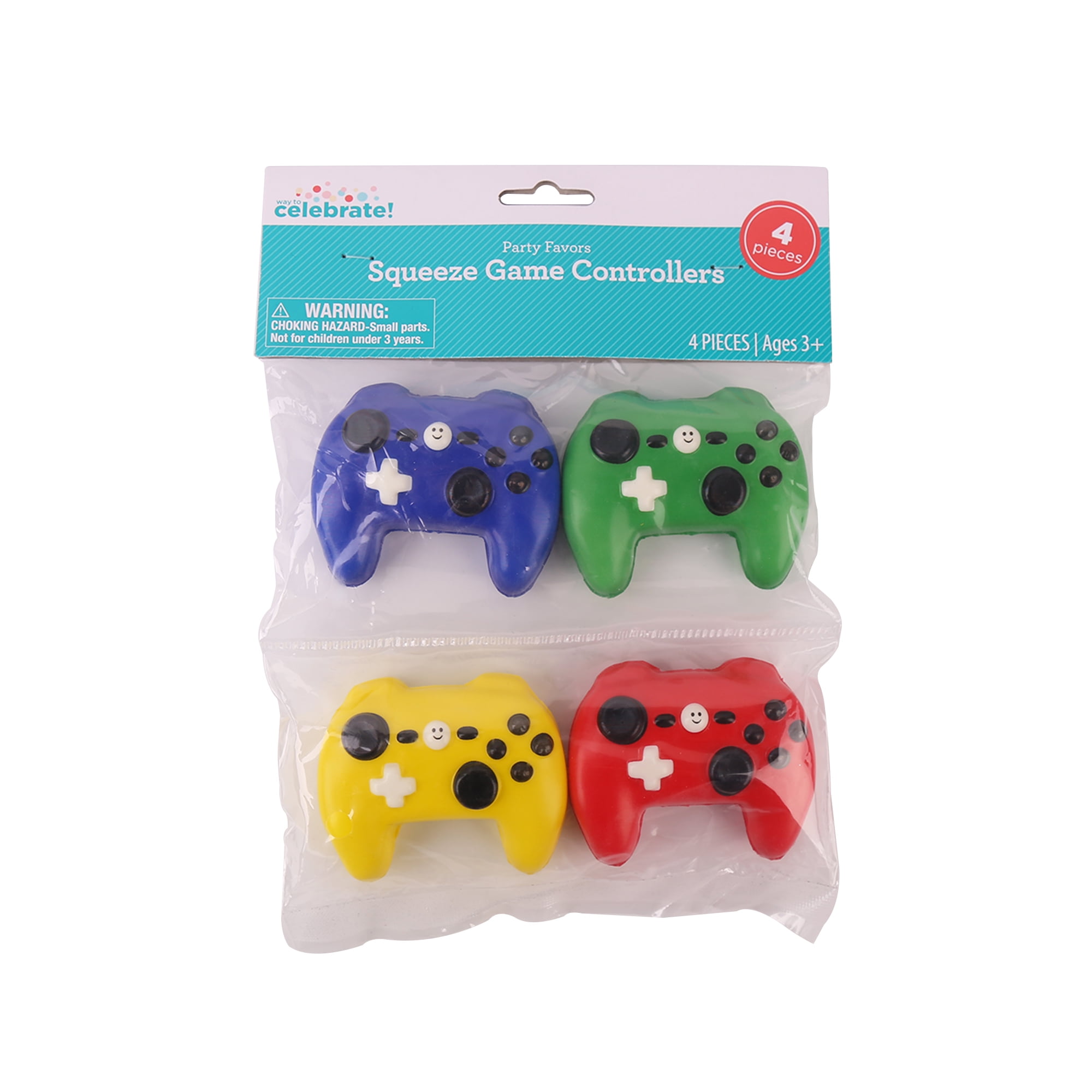 MultiColor Game Controller Squeeze Toy, Way to Celebrate, Party Favor, 4 Count  (图3) MultiColor Game Controller Squeeze Toy, Way to Celebrate, Party Favor, 4 Count  (图3)