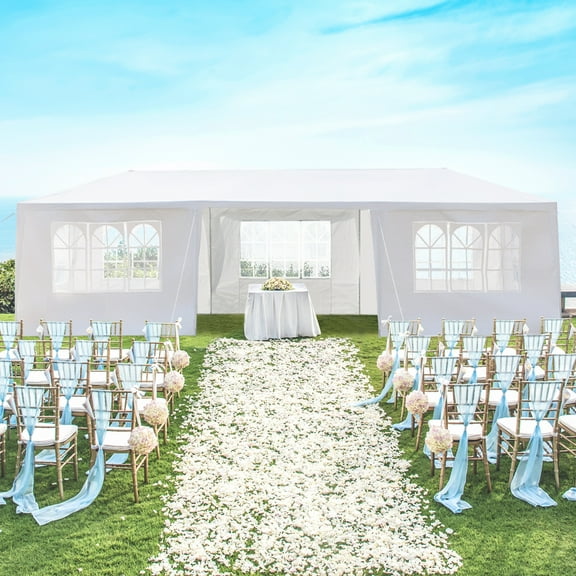 UBesGoo Party Wedding Tent Outdoor Camping Gazebo Canopy with 7 Sidewalls Canopy (10" x 30")