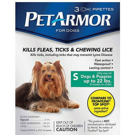 PetArmor Flea & Tick Protection for Dogs up to 22 lbs, 3-month Supply