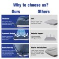 thumbnail image 4 of XIECUVA Chair Cushions for Dining Chairs, Set of 4, Memory Foam Kitchen Chair Cushions with Quilted Non-Slip Rubber Backing, 15.5" x 15.5" x 3.5", Dark Blue, 4 of 8