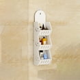 thumbnail image 5 of 3-Tier Wall-Mounted Storage Rack - Rustproof Organizer for Bathroom, Shower, Kitchen, and Laundry Room - Maximize Vertical Space ( White/S ), 5 of 6