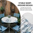 thumbnail image 2 of Blue Botanical Round Tablecloth for 45-54 Inch Tables, Fitted Table Cover with Elastic Edge, Pastoral Leaf Watercolor Waterproof Outdoor Table Cloth Protector for Patio Garden Dinner Picnic, 2 of 9