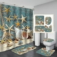 thumbnail image 1 of Juego de cortinas de ducha 3D con forma de concha marina y estrella de mar para decoración de baño, 1 of 2