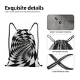 thumbnail image 4 of Saiise 3D Vortex Illusion Pattern Sports Drawstring Backpack - String Swim Gym Bag with Wet Proof Pocket for Women&Men-Small, 4 of 6