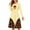 Happy Fall Hazelnut Thanksgiving Maple Leaf, variant on Size M Women Dresses Durable Thanksgiving Turkey Women Long Sleeve Dressy Tops Breathable Fall Maple Leaf Knee Length Swing Dress