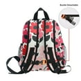 thumbnail image 5 of FORMRS School Backpack with Front Zippered Pocket 12" Student Travel Daypack, Pink and Red Flowers, 5 of 6