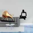 thumbnail image 2 of Estatua de toro abstracta,Escultura de toro decoración del hogar Figura de buey decorativa,Figura de pensador abstracto,Estatua de pensador abstracto,decoración para el hogar,Figura humana, 2 of 8
