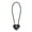 Black-30cm, variant on Lovely Heart Shaped Padlocks Lock passwords Padlocks Long Wire Ropes Lock for Lovers Wedding Anniversary Travel Couple Lock