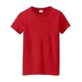 thumbnail image 5 of Gildan Heavy Cotton Women’s Crew Neck T-Shirt, Semi Fitted, Short Sleeve Feminine Tee, Red, 2XL, 5 of 5
