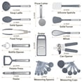 thumbnail image 6 of Lux Decor 23 Pieces Kitchen Cooking Utensils Set – 446°F Heat Resistant kitchen Gadgets for Non-Stick Cookware BPA FREE – Silicon Rubber Spatula set - Grey, 6 of 11