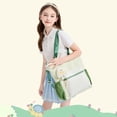 thumbnail image 2 of Cute Canvas Tote Bag With Plush for Ages 5rd 6th 8th 10th Pendant Multi Pocket Adjustable Strap Homework Tutoring Book Bag For School, 2 of 8