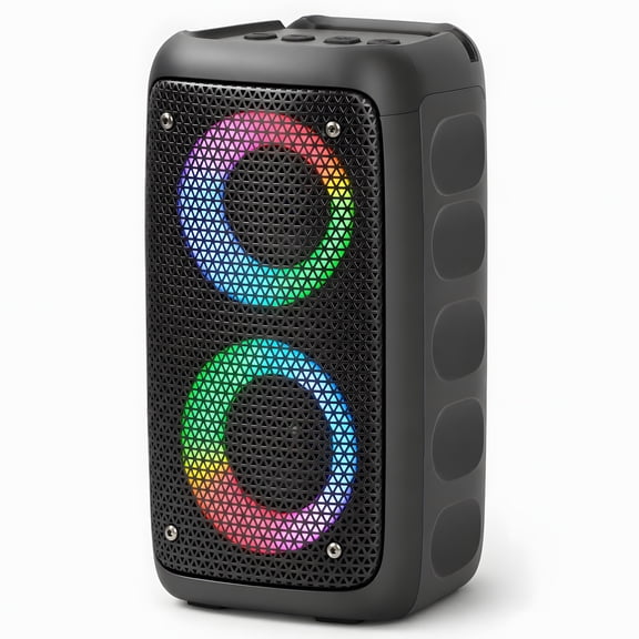Portable Bluetooth Speaker, Dual Speakers and RGB Lights, Wireless Speaker with Loud Sound, for Home, Party, Outdoor, Gift