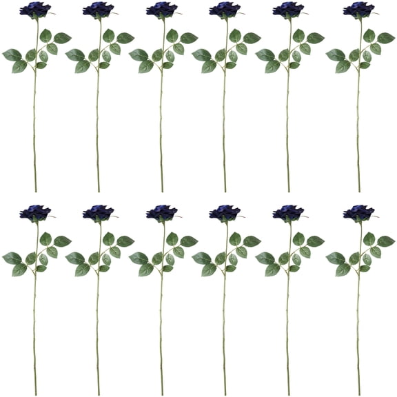 12 Pack: Navy Princess Rose Stem by Ashland