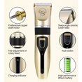 thumbnail image 4 of Cortadora de pelo profesional para perros, cortadora de pelo para mascotas, cortadora de pelo con cable USB recargable y silenciosa para perros y gatos grandes/largos/cortos/rizados, 4 of 5