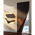 thumbnail image 3 of Thermal Insulated Door Curtain Fits Door Size 36 x 80 Inch, Oxford Cloth Thicken Cotton Filled, Curtain Size 39" x 82", Single Piece Door Insulation Blanket Cover for Cold in Winter, Brown, 3 of 5