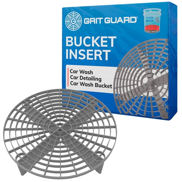 Insertador de Cubeta Grit Guard Original Plata para Lavado de Coche Compatible con Cubos de 3.5 a 6