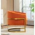 thumbnail image 4 of US Pride Furniture Modern Accent Armchair Luxury Gold Frame and Multi-colored Velvet Material Infuse Elegant Flair Red Orange, 4 of 18