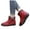 Red, variant on Snow Boots for Women Plush Warm Zipper High Top Flat Winter Booties Soft Sole Winter Outdoor Walking Shoes