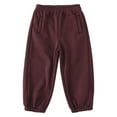 thumbnail image 3 of ZXLBBD Boys Jogger Pants Winter Thermal Sweatpants with Elastic Waistband Solid Color for Casual Sports Comfort Fit School Wear, 3 of 5