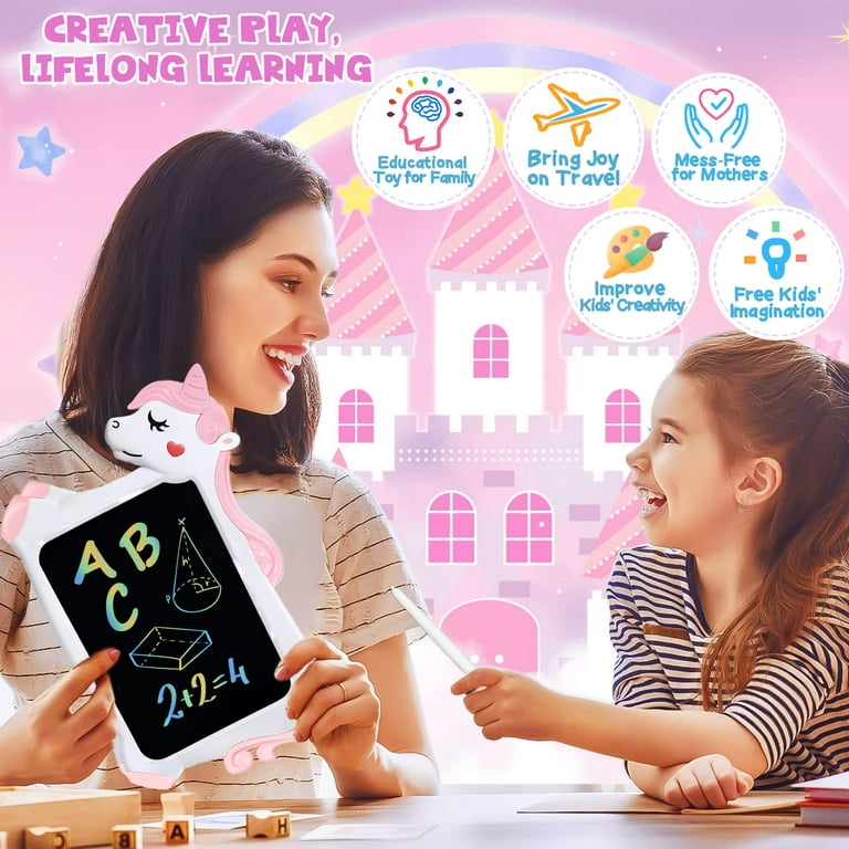 Kikapabi 10 Inch Writing Tablet for Kids, Unicorn Toys gifts for girls Aged  3-5, Toddler