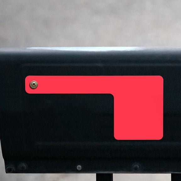 OFFIGAM 2Pcs Red Acrylic Mailbox Flag Replacement Kits Multifunctional Durable Mailbox Accessories