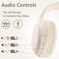 thumbnail image 3 of Auriculares inalámbricos Bluetooth Bingozones SN-A2 con micrófono, color beige, 3 of 5