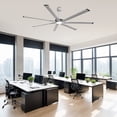 thumbnail image 3 of Parrot Uncle Industrial 100" Silver HVLS Ceiling Fan with LED Lights and Remote Control, 3 of 15