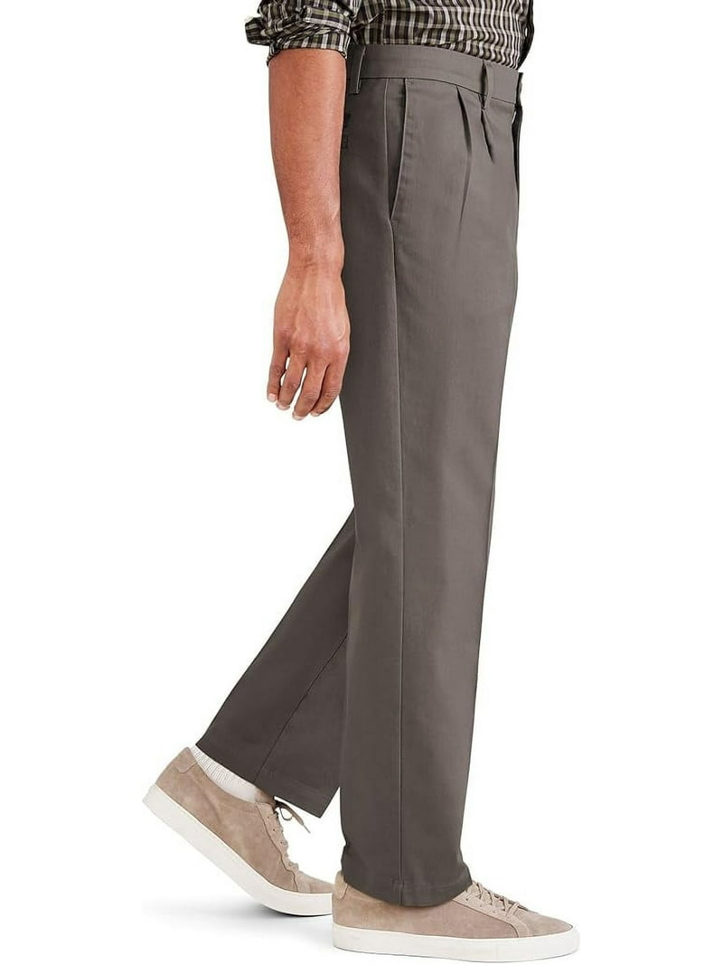 Dockers DARK PEBBLE Men's Signature Iron Free Khakis Classic Fit