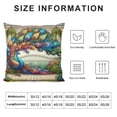 thumbnail image 5 of GOSMITH  Green Peacock Animal Throw Pillow Cover Beautiful Peacock Feather Pillow Case Cushion Cover Decorative Rectangle Pillow Covers for Bed Sofa Couch, 5 of 5