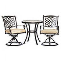 Kepooman Outdoor Garden Patio Contemporary Bistro Set, Set of 3, Black Gold Kepooman Outdoor Garden Patio Contemporary Bistro Set, Set of 3, Black Gold