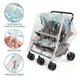 thumbnail image 3 of PAHTTO Waterproof All-Round Protection Stroller Rain Cover for Double Strollers, Clear, 3 of 7