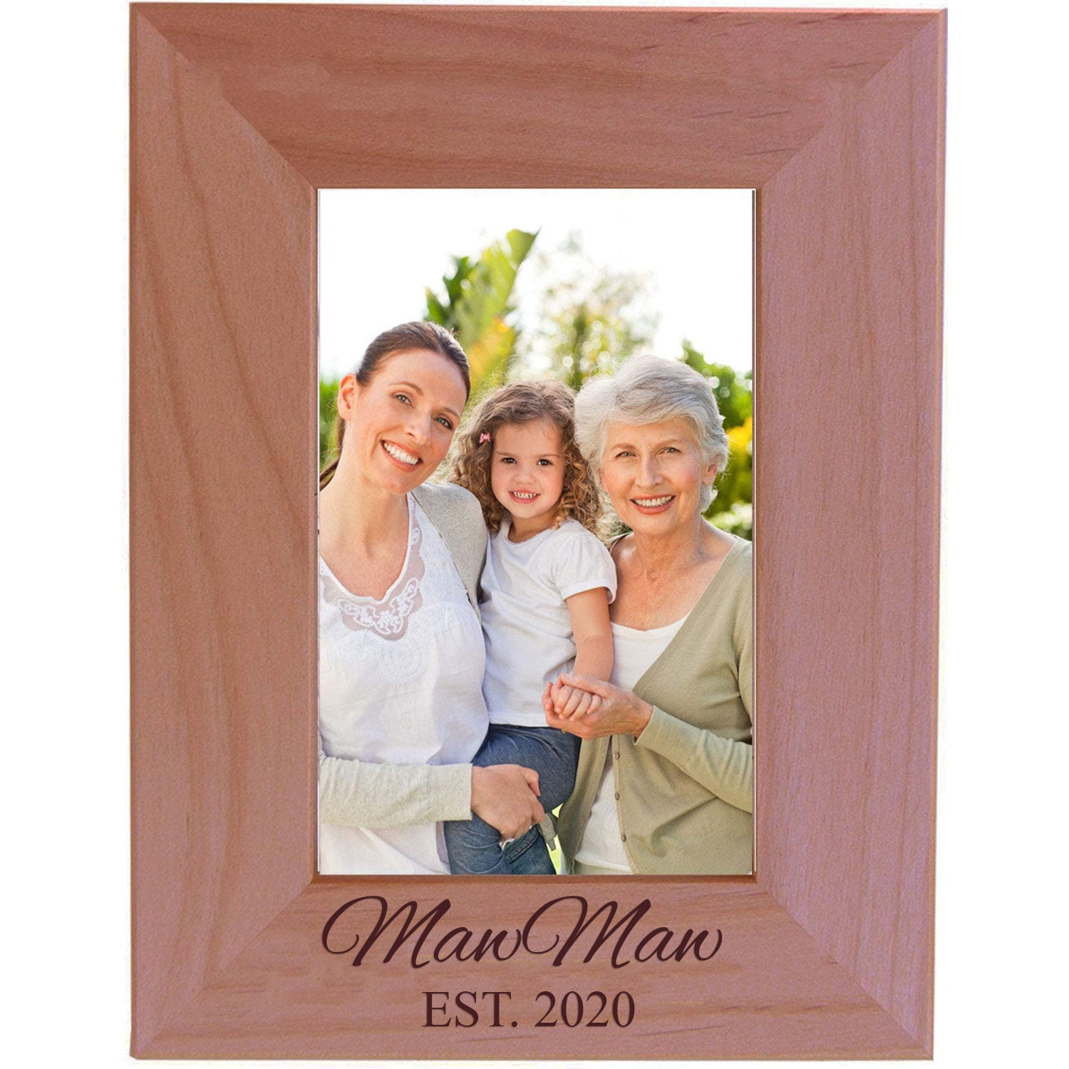 5x7 PERSONALIZED CUSTOM NEW BORN BABY ALDERWOOD PICTURE FRAME GIFT send detail 