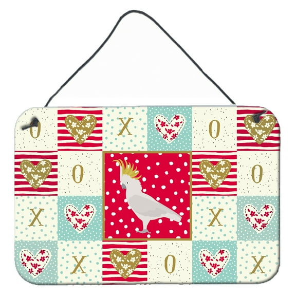Carolines Treasures CK5522DS812 Cockatoo Love Wall or Door Hanging Prints 8x12 multicolor