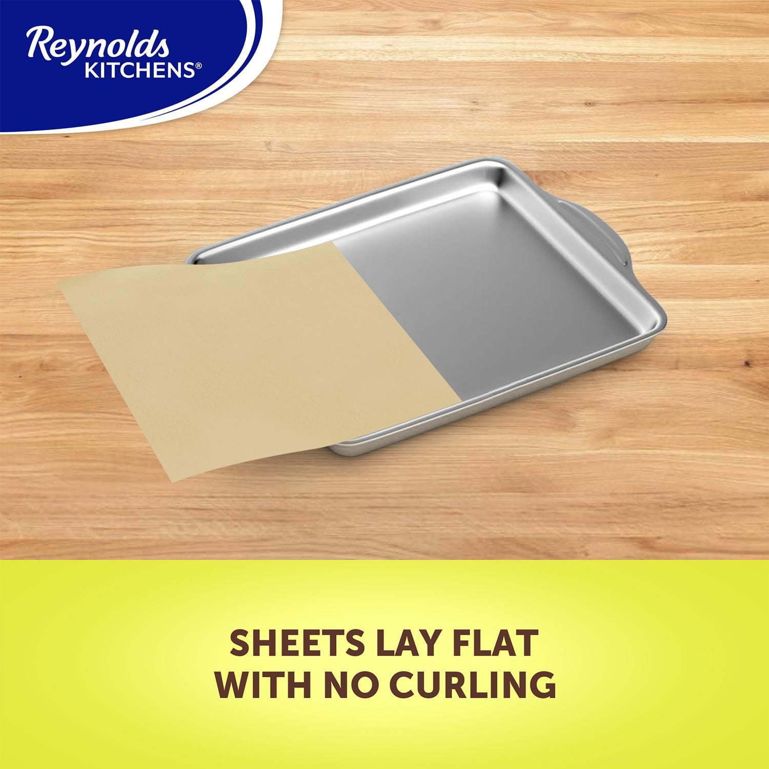 Reynolds Kitchens Pre Cut Parchment Sheets 40ct, Unbleached Compostable Parchment Paper, 40-count, 11x12 in