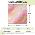 thumbnail image 2 of Pink Gold Marble Pattern Square Fitted Tablecloth with Elastic Edge,Square Table Cover,Washable Elastic Table Cover for Home Kitchen Party Decor 34"x34", 2 of 6