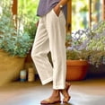 Yellow Capris For Women Casual Summer Cotton Dress Pants Women Women Wide Leg Pants Pleated 6188