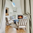 thumbnail image 3 of Deconovo Blackout Curtains Room Darkening Drapes with Coated Silver Back for Bedroom 42x72 inch Light Beige 2 Panels, 3 of 7