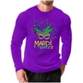 thumbnail image 1 of Mens Casual Camisetas Carnaval Impreso Suelto Elástico de Manga Larga Cuello Redondo Suéter, Gimnasio Hogar Desgaste Superior, 1 of 5