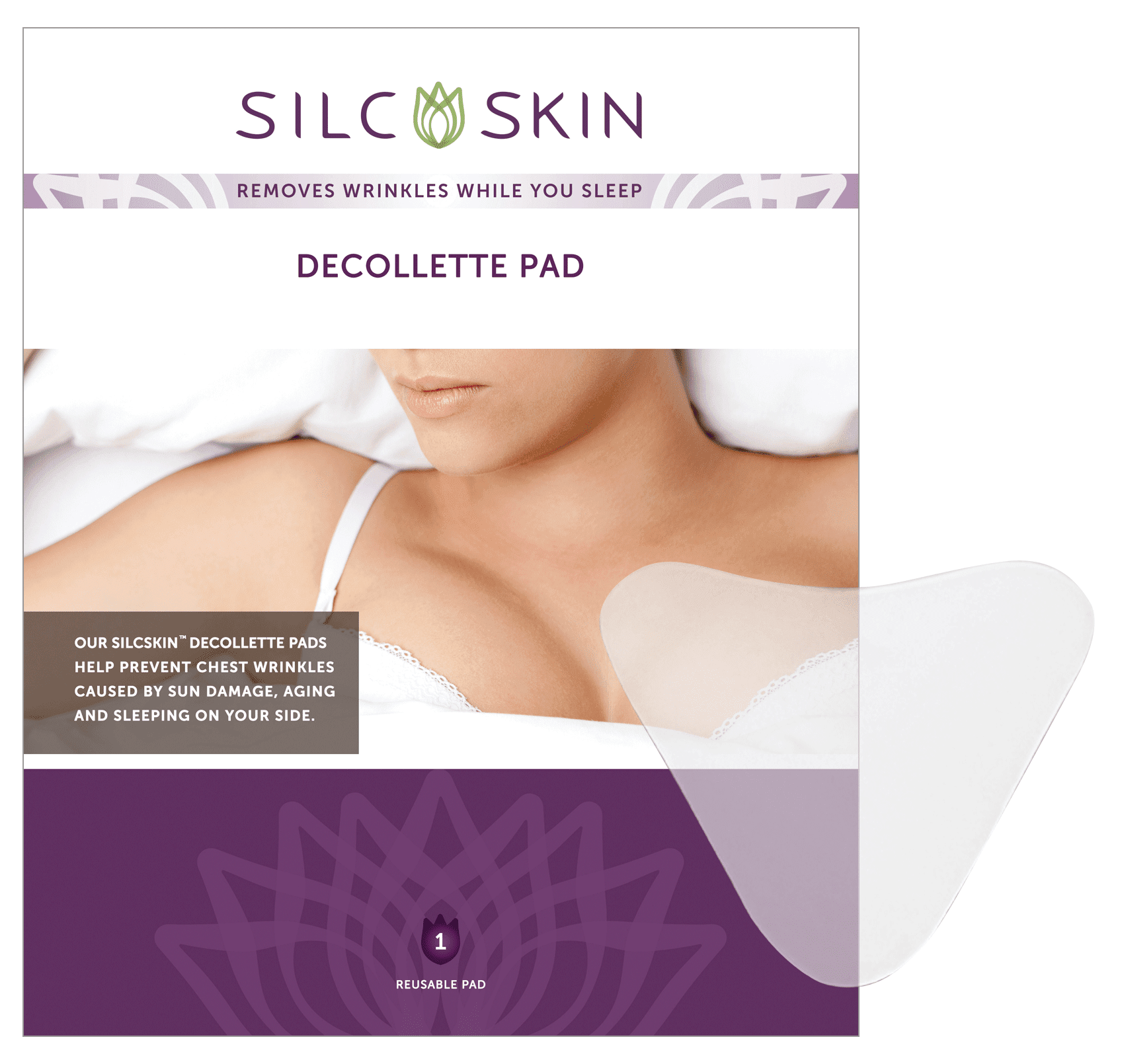 Calvet Correct & Prevent Chest Wrinkles 1 pad Silc Skin Decollette Pad 